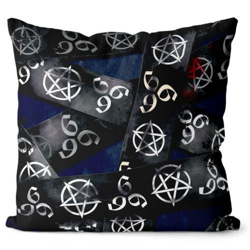 Vankúš Gothic ribbon – black (Veľkosť: 40 x 40 cm)