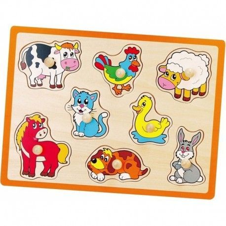 50017 Detské drevené puzzle - Zvieratká z dvora