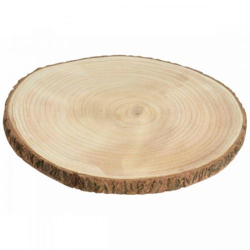 Dřevěný svícen CIRCLE 30 cm hnědý