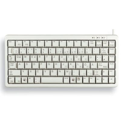 CHERRY klávesnica G84-4100 COMPACT KEYBOARD, ľahká, USB, EU, biela