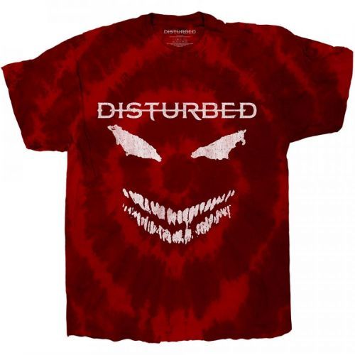 DISTURBED tričko Scary Face Červená XXL