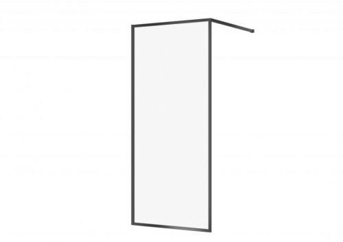 CERSANIT - Sprchovací kút WALK-IN LARGA ČIERNE 90X200 TRANSPARENT SKLO S932-138