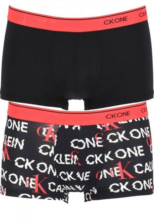 Pánské trenýrky 2pack NB2387A - V7F - Černá/červená - Calvin Klein čierna s červenou XL