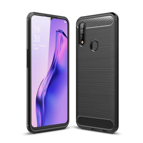 Puzdro Carbon Bush TPU pre Oppo A31  - Čierna KP13328