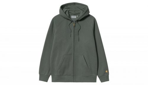 Carhartt WIP Hooded Chase Jacket thyme  / Gold zelené I026385_0SN_XX