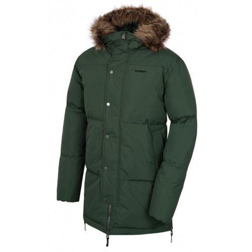Pánsky páperový kabát Husky Downbag M tm. khaki
