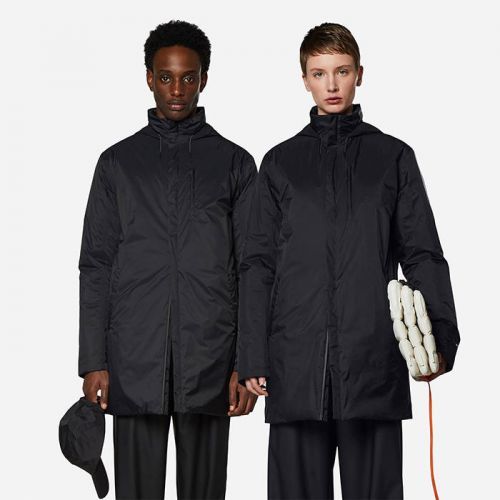 Rains Padded Nylon Coat 15480 BLACK
