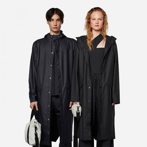 Rains Longer Jacket 18360 BLACK