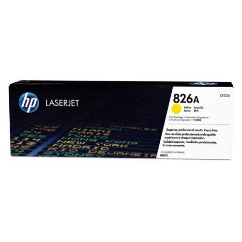 HP originál toner CF312A, yellow, 31500str., HP 826A, HP Color LaserJet Enterprise M855dn, M855x+, M855x+, O