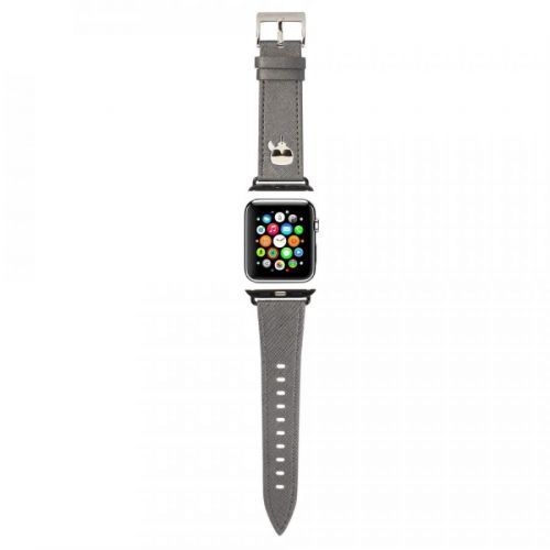Karl Lagerfeld Karl Head PU Řemínek pro Apple Watch 38/40mm Silver