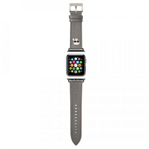 Karl Lagerfeld Karl Head PU Řemínek pro Apple Watch 42/44mm Silver