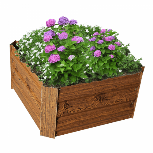 Vyvýšený záhon, hnědý, ocel, NONKY TYP 1