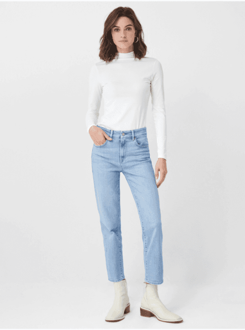 Svetlomodré dámske skrátené slim fit rifle Salsa Jeans