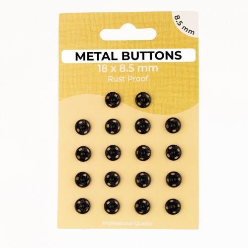 Stláčací gombík METAL 8,5 mm black