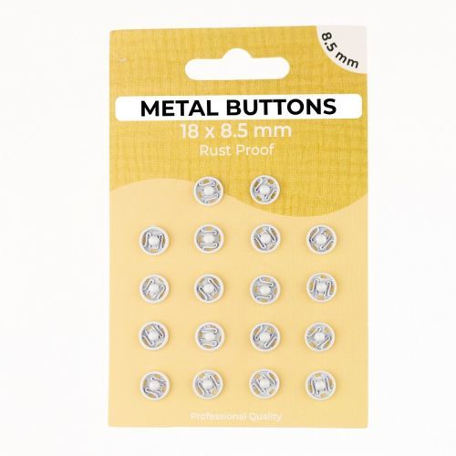 Stláčací gombík METAL 8,5 mm off white