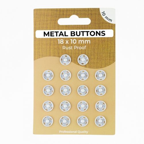 Stláčací gombík METAL 10 mm off white