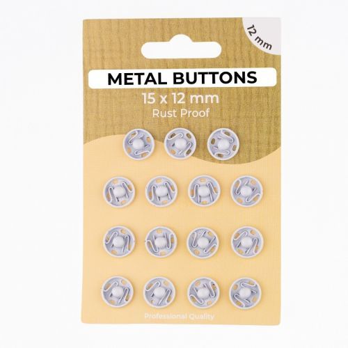 Stláčací gombík METAL 12 mm off white