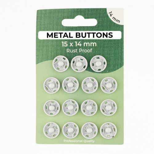 Stláčací gombík METAL 14 mm off white
