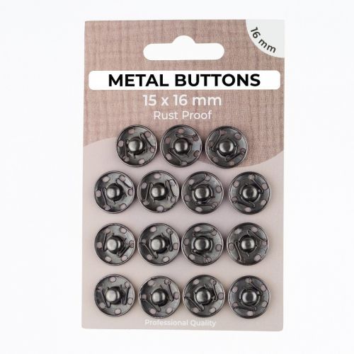 Stláčací gombík METAL 16 mm anthracite