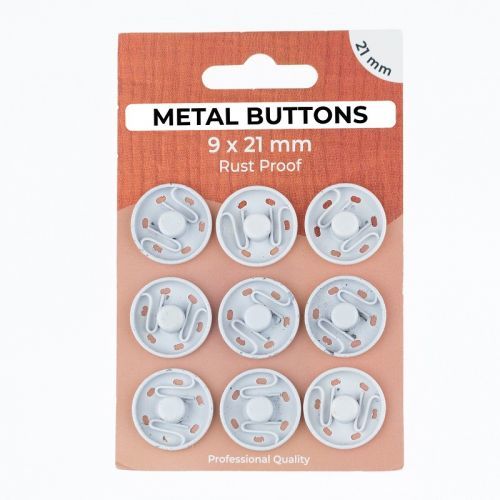 Stláčací gombík METAL 21 mm off white