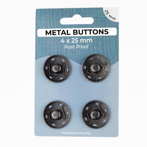 Stláčací gombík METAL 25 mm anthracite