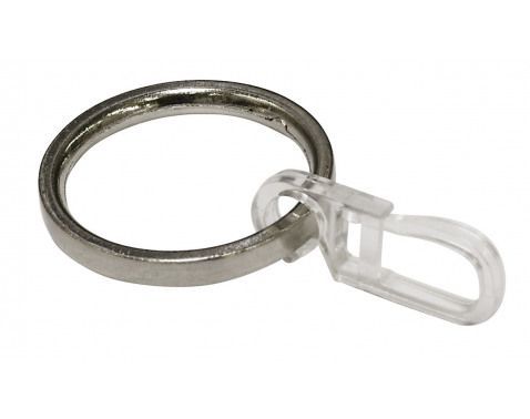 Krúžky s háčikmi na garnižu sada (6 ks), kov, priemer 28 mm%