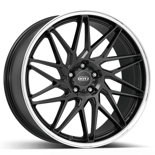 dotz tanaka dark 9,5x19 5x112 et25 cb70,1 leštěný límec / metalický šedý lak