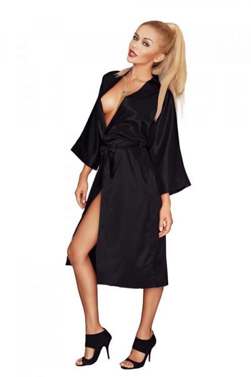 DKaren Housecoat 115 Black XS čierna