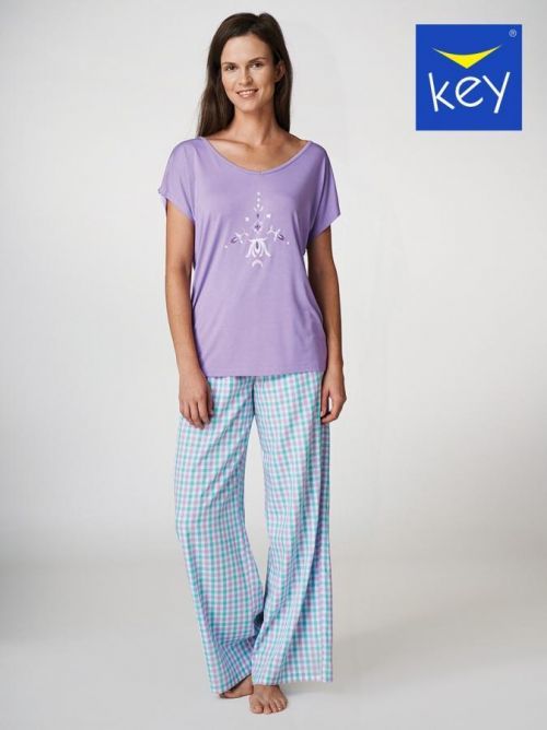 Piżama Key LNS 413 A22 S-XL fialová kontrola L