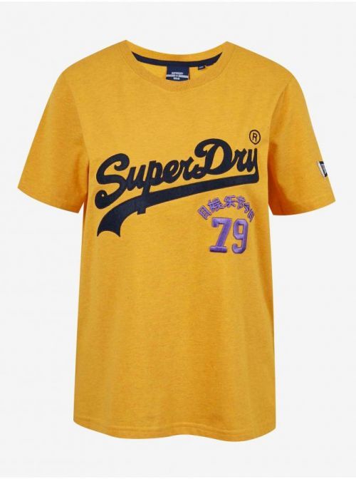 Tričká s krátkym rukávom pre ženy Superdry - žltá