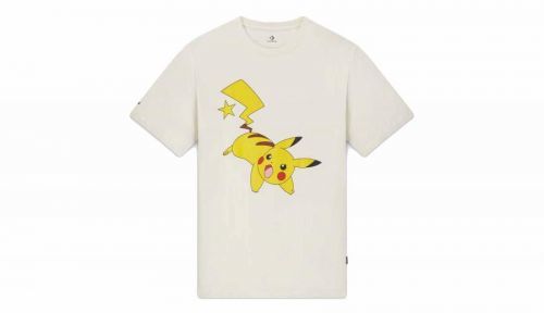 Converse x Pokémon Pikachu Crewneck T-Shirt čierne 10023898-A01