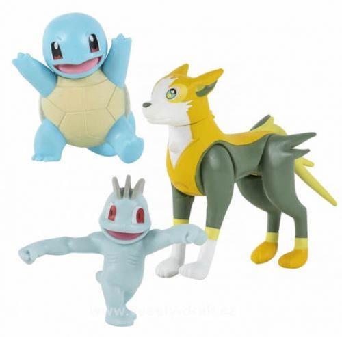 BOTI Pokémon akčné figúrky Squirtle, Boltund a Machop 5 - 8 cm