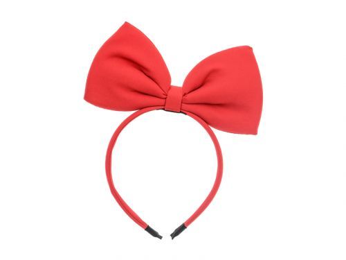 PartyDeco Čelenka - Červená mašľa