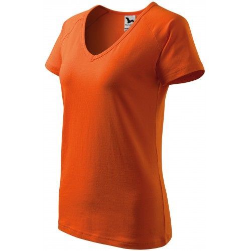 Dámske tričko zúžené, raglánový rukáv, oranžová, XS