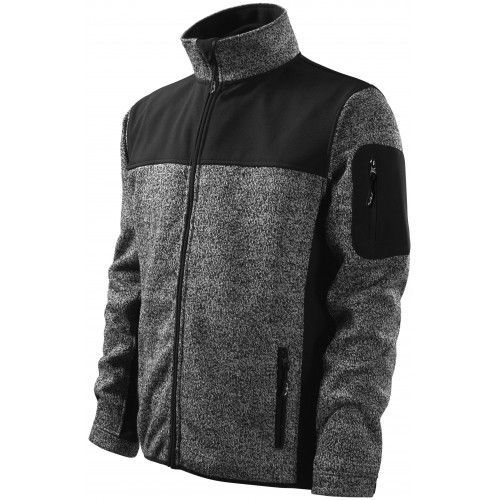 Pánska bunda voľnočasová, knit gray, S