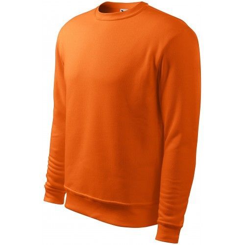 Mikina s hlavicovým rukávom, bez kapucne, oranžová, S