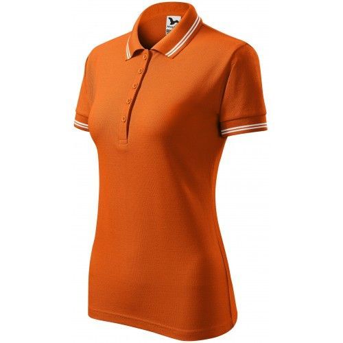 Dámska polokošeľa kontrastná, oranžová, XS