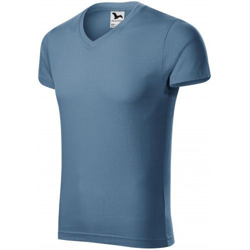 Pánske priliehavé tričko, denim, S