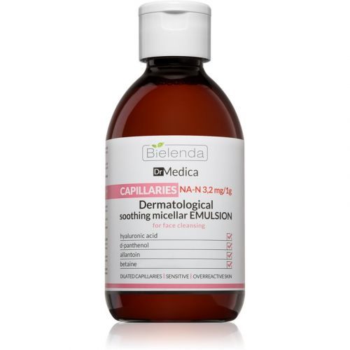 Bielenda Dr Medica Capillaries upokojujúca micelárna voda pre pleť so sklonom k začervenaniu 250 ml