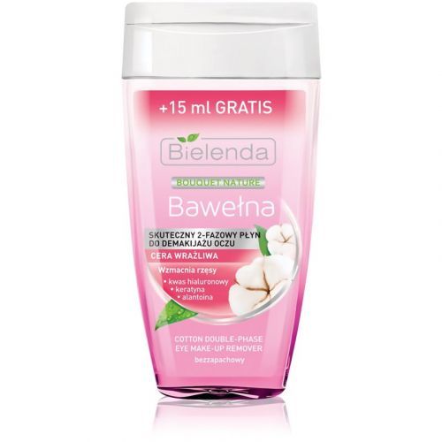 Bielenda Cotton dvojfázový odličovač citlivých očí pre posilnenie mihalnic 140 ml