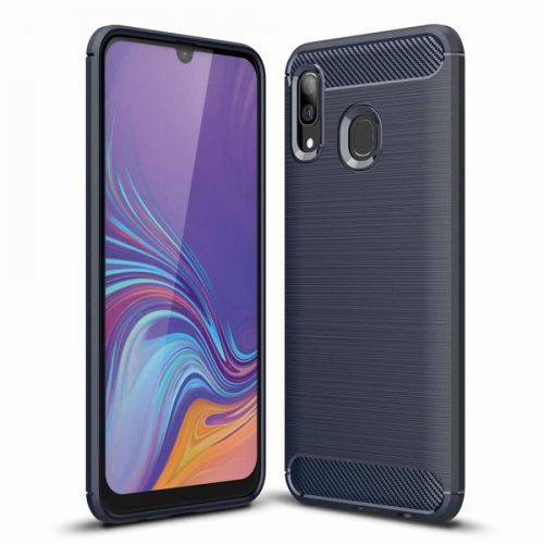Puzdro Carbon Bush TPU pre Xiaomi Redmi 7  - Modrá KP13930