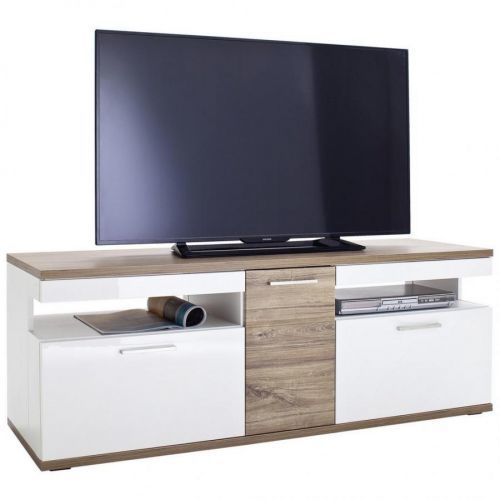 Livetastic TV DIEL, biela, farby dubu, 150/55/50 cm