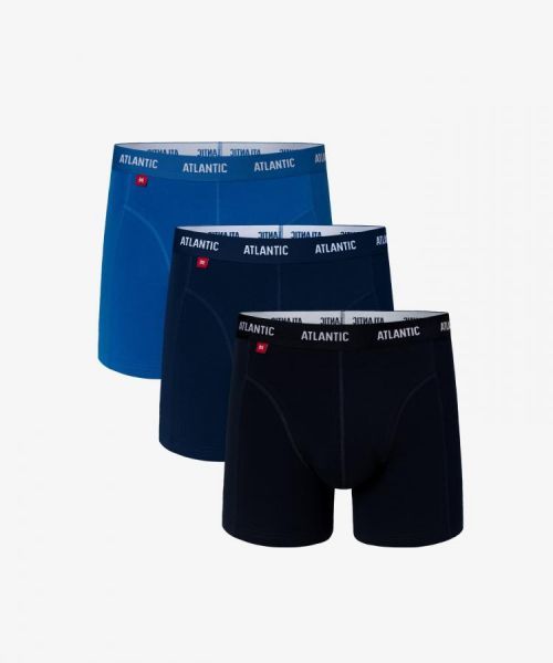 Pánske boxerky Atlantic 3MH-047 A'3 modro-grafitovo-čierna S