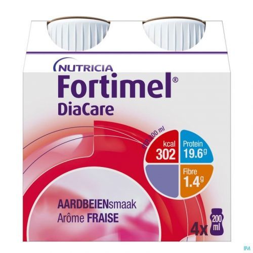 Nutricia Fortimel DiaCare s jahodovou príchuťou 24x200ml