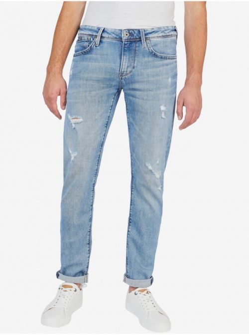 Svetlomodré pánske straight fit rifle Pepe Jeans Hatch