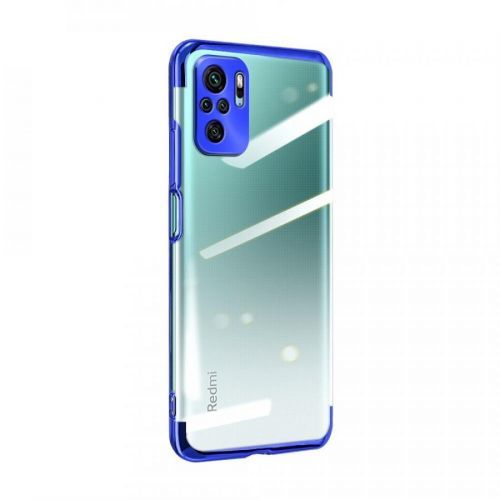 Puzdro Clear Color s farebným lemom pre Xiaomi Redmi Note 10 Pro  - Modrá KP13953