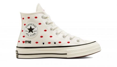 Converse Chuck 70 Embroidered Lips biele A01601C