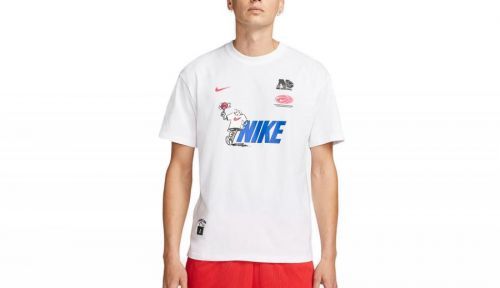 Nike Basketball T-Shirt M biele DO2246-100