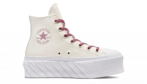Converse Chuck Taylor All Star Lift 2X Platform Matte Metallic biele 572607C