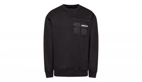 Caterpillar Multipocket Roundeck Hoodie čierne 2910520-BLK